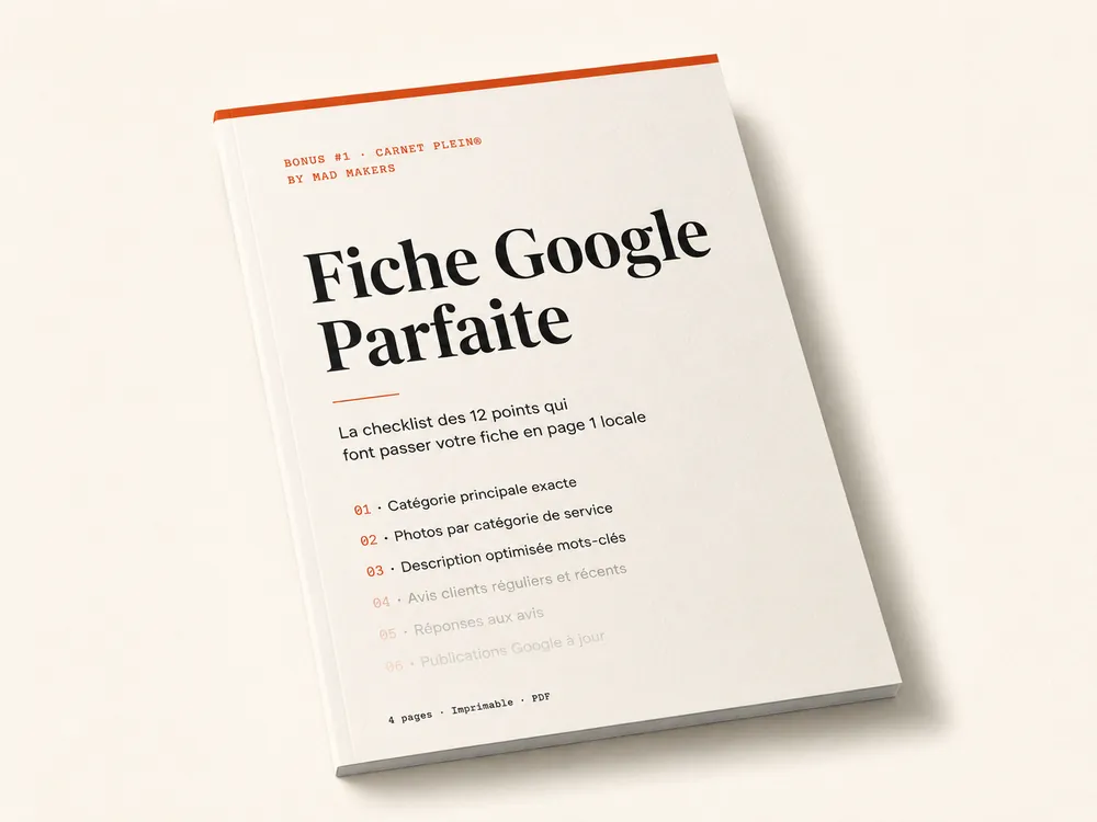 Couverture PDF Checklist 12 points fiche Google parfaite